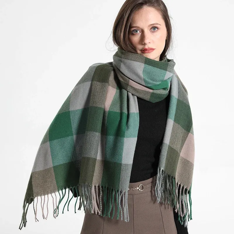 Plaid Soft Winter Scarf