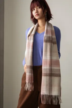 Repeat Edge Lambswool Scarf - Natural