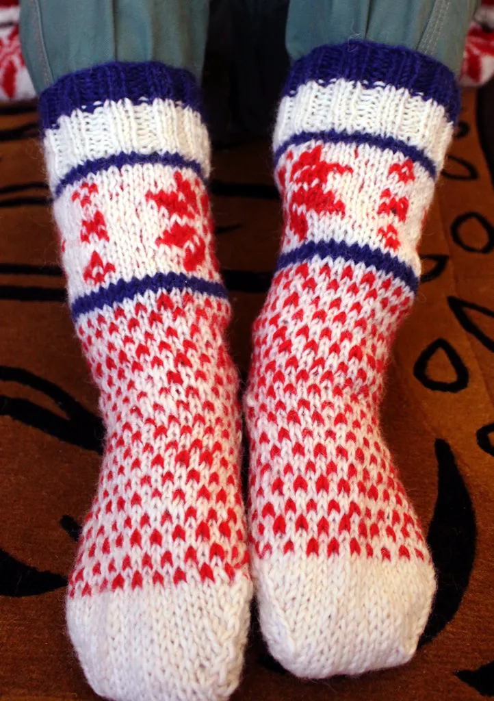 Snow Flake Childrens' Woolen Socks