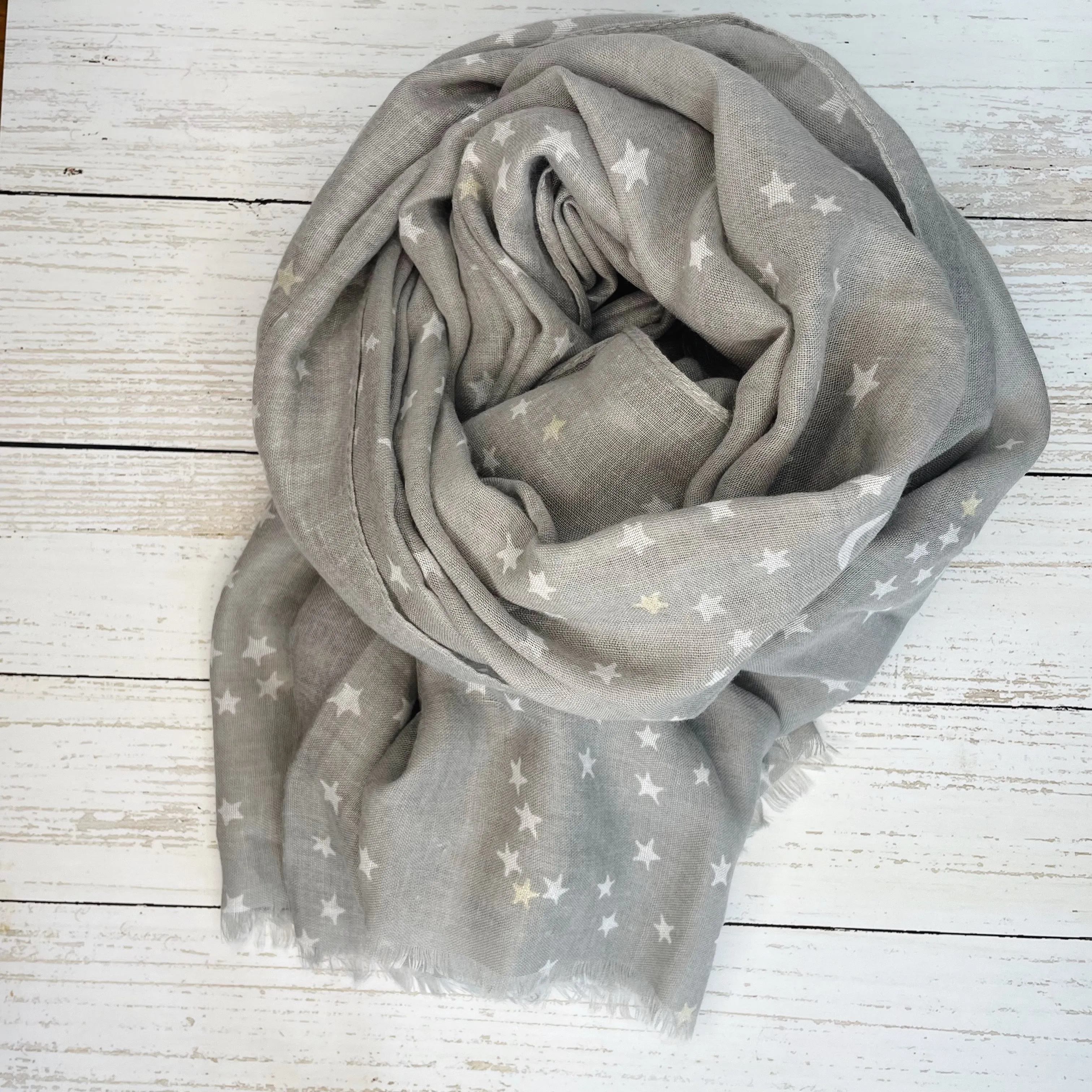 Sparkly Star Scarf - Silver