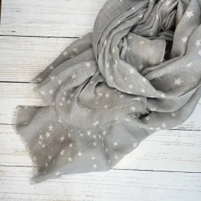 Sparkly Star Scarf - Silver