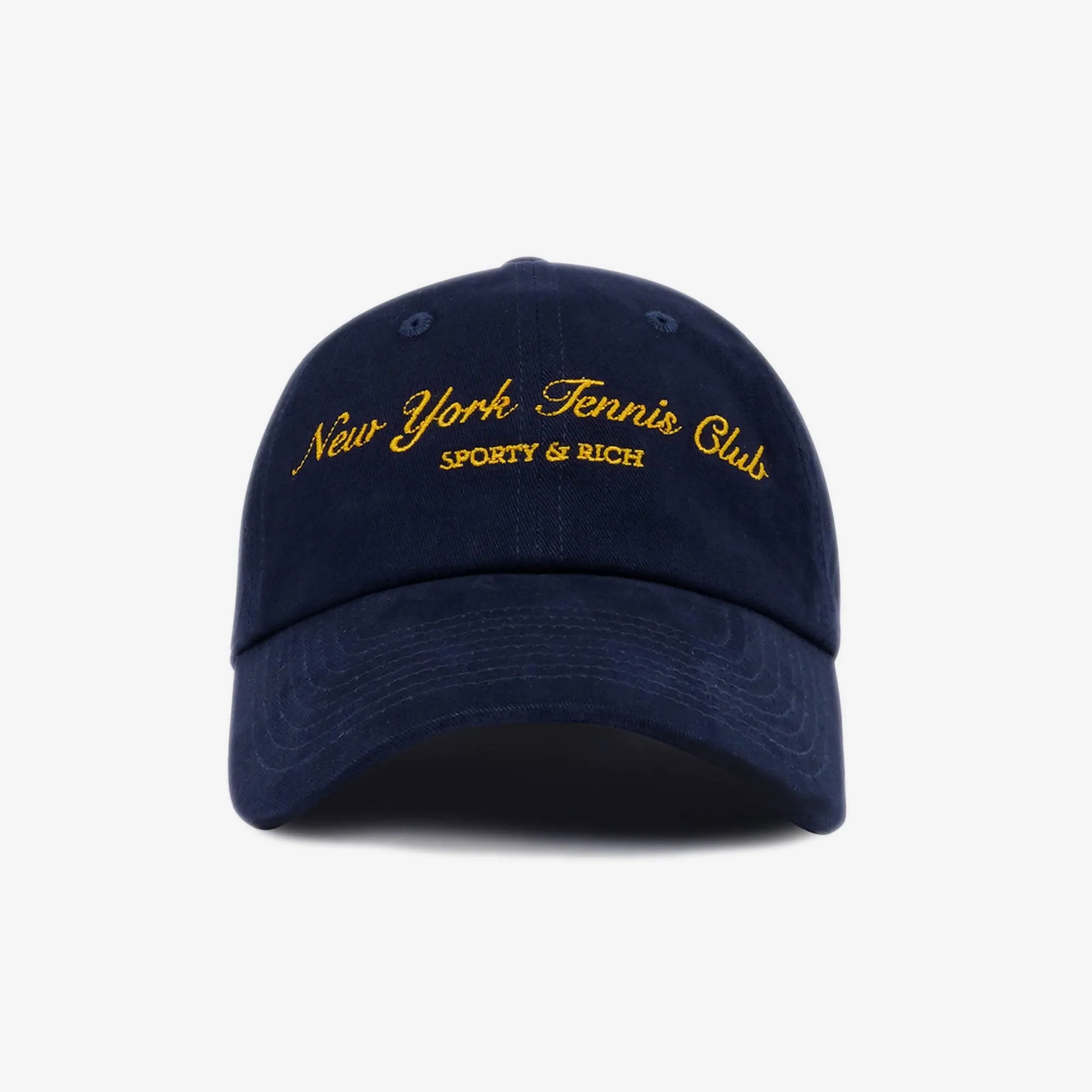 SPORTY & RICH | NY TENNIS CLUB HAT { NAVY/GOLD