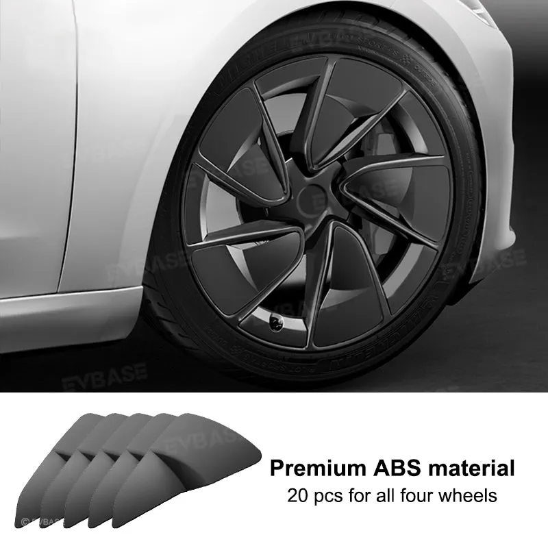 Tesla Model 3 Highland Performance 19" Wheel Rim Protector Rimcase Aero Caps Inner Spoke Insets 20PCS