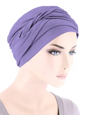 TWIST-LILAC#Twisty Turban in Buttery Soft Lavender