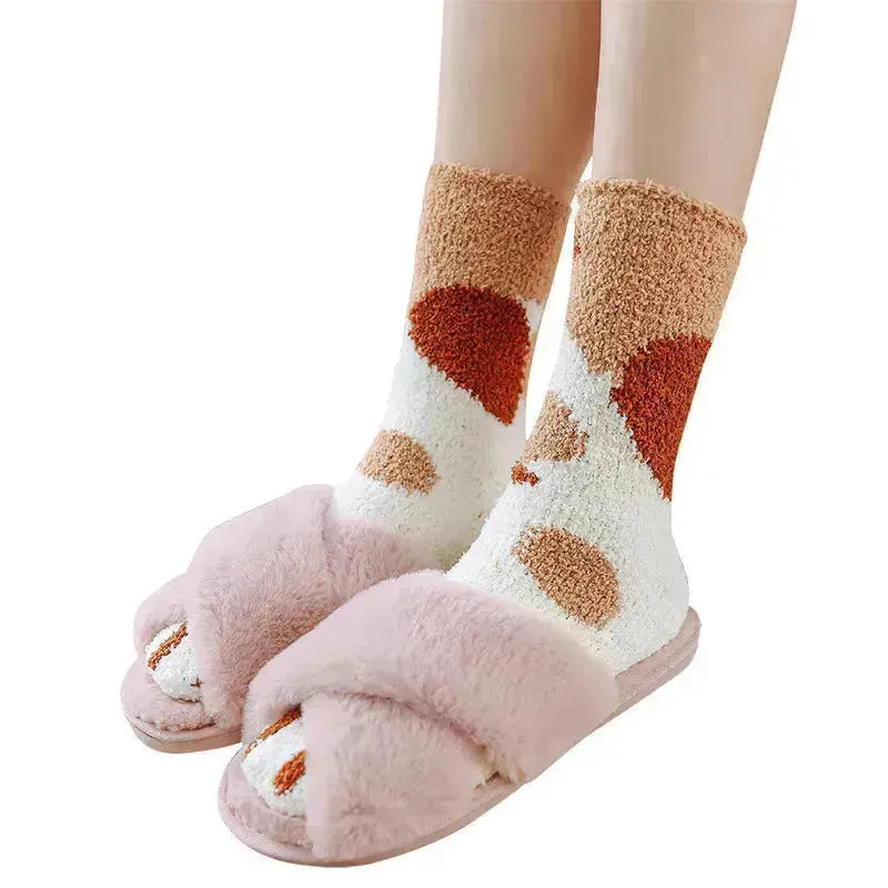 Winter House floor Fleece socks