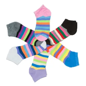 Women's Colorful Stripes Casual Ankle Socks