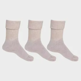 Women's Skin Woolen Thumb Socks -Pack of 3