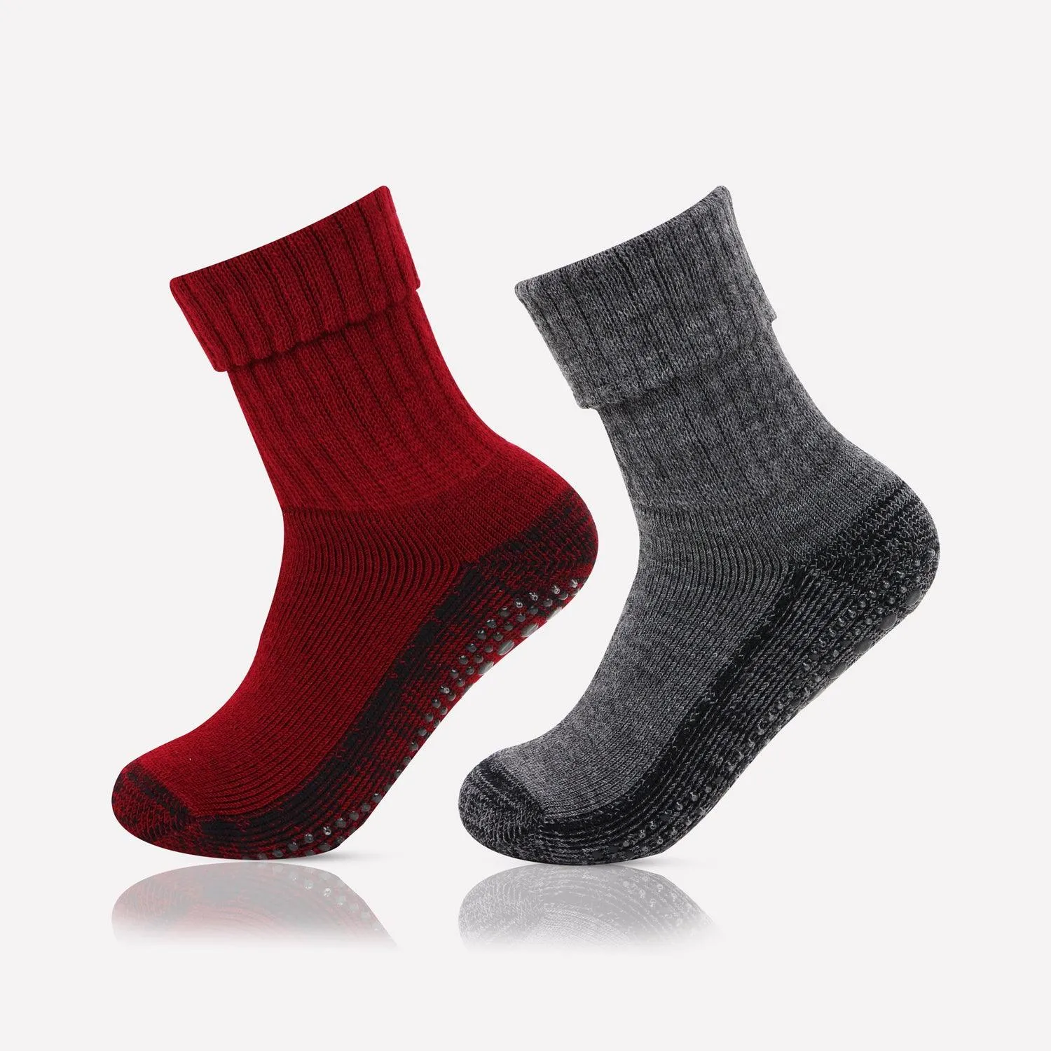 Women's Woolen  Anti-Skid (Gripper) Indoor Socks - Pack Of 2